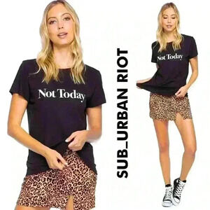 NWT SUB_URBAN RIOT "Not Today" Loose Graphic Tee